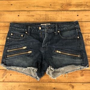 Derek Lamb dark wash low rise Jean shorts